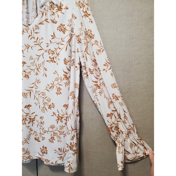 Susan Graver LiquidKnit Floral Print Bracelet Sleeve Top Size XL A673962 - Picture 2 of 7